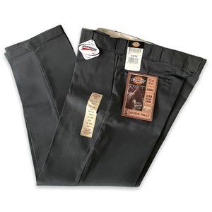 NWT - Vintage DICKIES 874 Work Pants - 33x30 Classic Fit Flat Front - Dark Gray